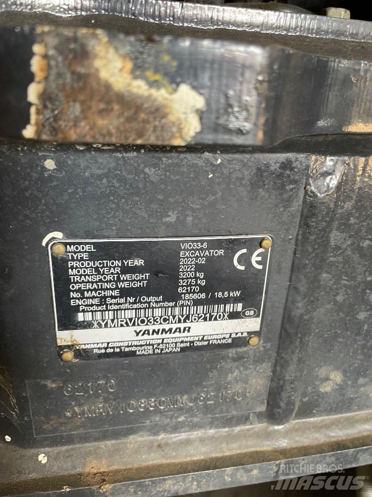 Yanmar Vio 33 Mini kotrók < 7t
