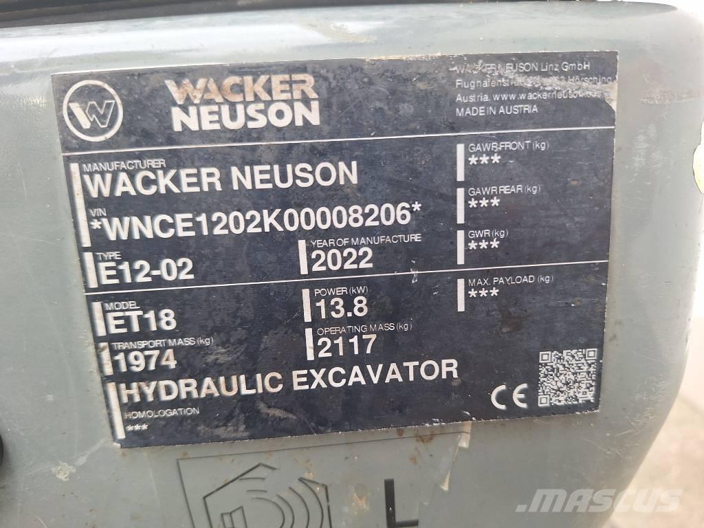 Wacker Neuson ET 18 Lánctalpas kotrók