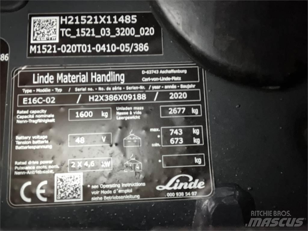 Linde E16C Elektromos targoncák