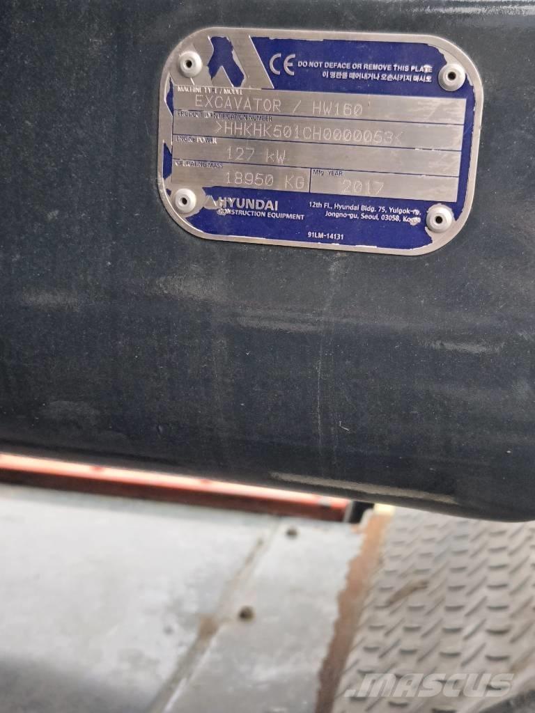 Hyundai HW 160 Gumikerekes kotrók