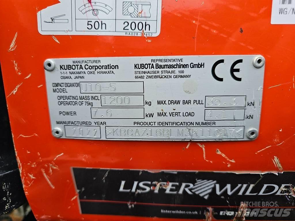 Kubota U 10 Mini kotrók < 7t