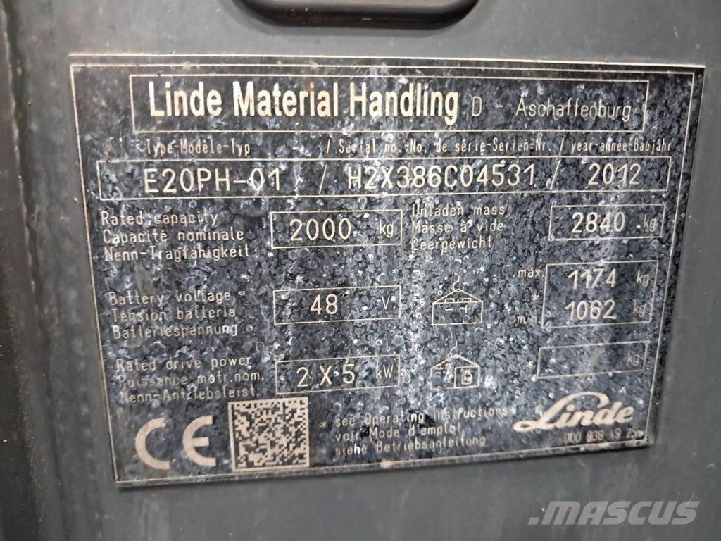 Linde E20PH-01 Elektromos targoncák