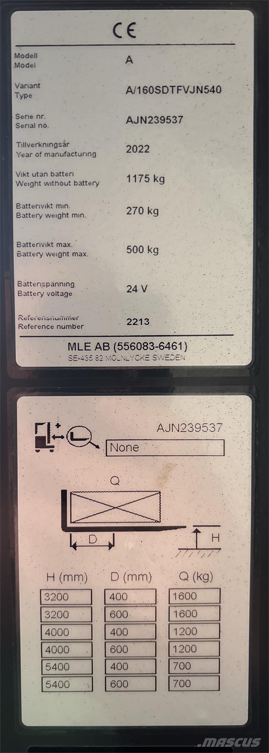 Atlet A160 Elektromos gyalogkíséretű targoncák