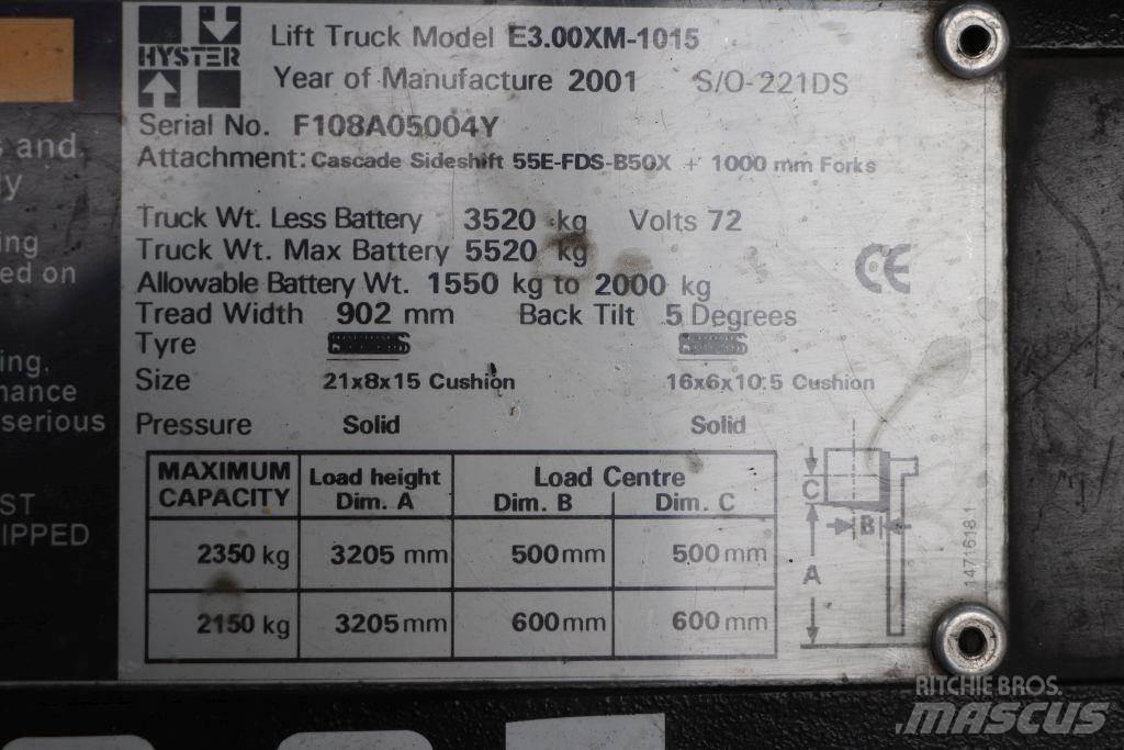 Hyster E3.00XM Elektromos targoncák