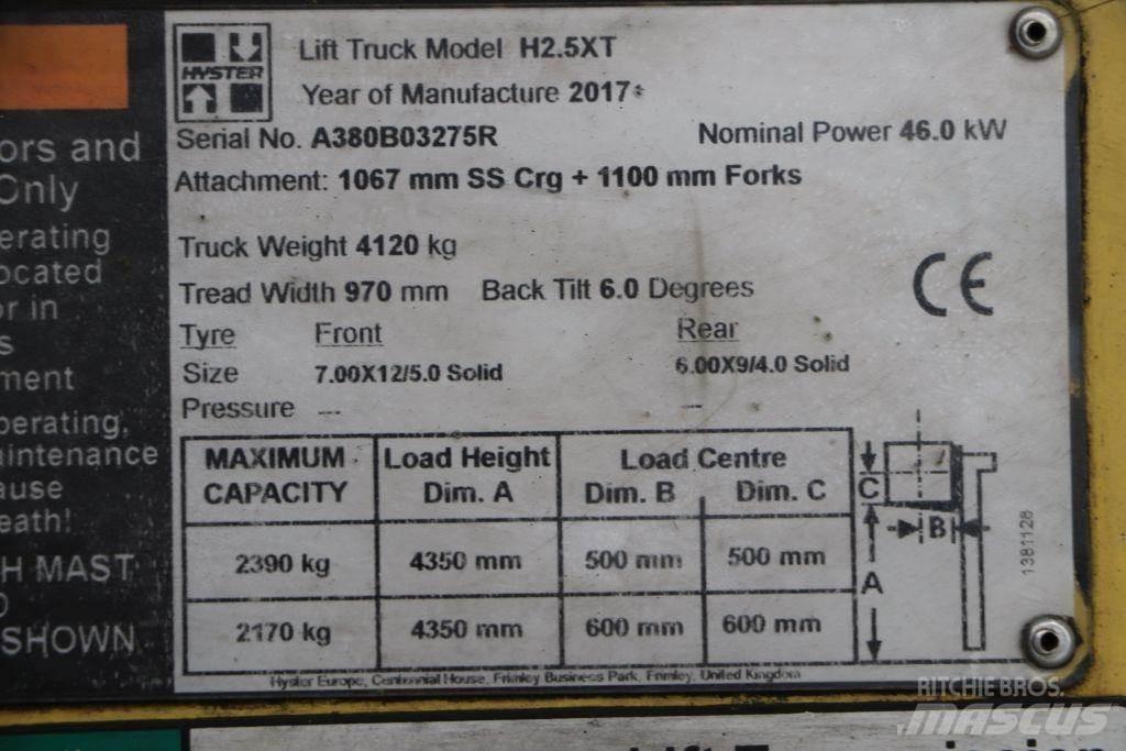 Hyster H2.5XT Gázüzemű targoncák
