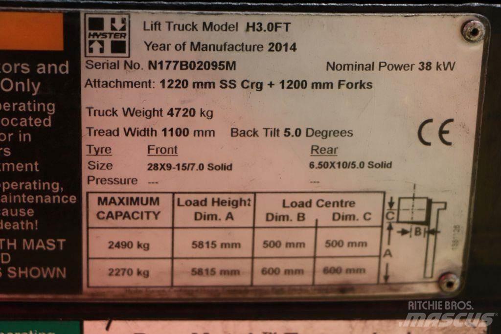Hyster H3.0FT Gázüzemű targoncák