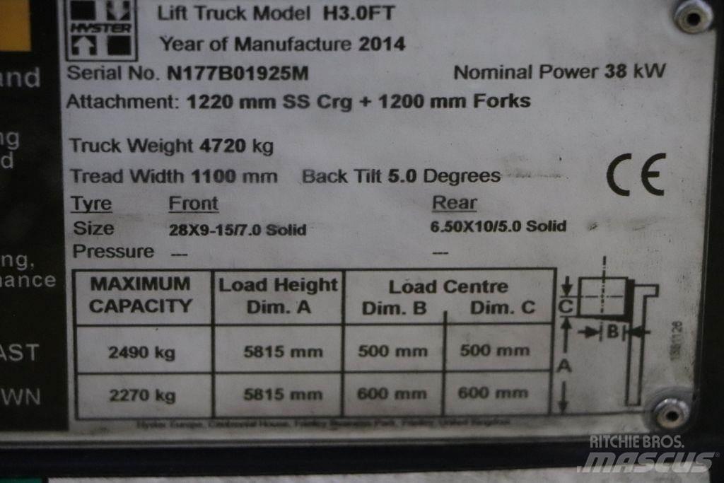Hyster H3.0FT Gázüzemű targoncák
