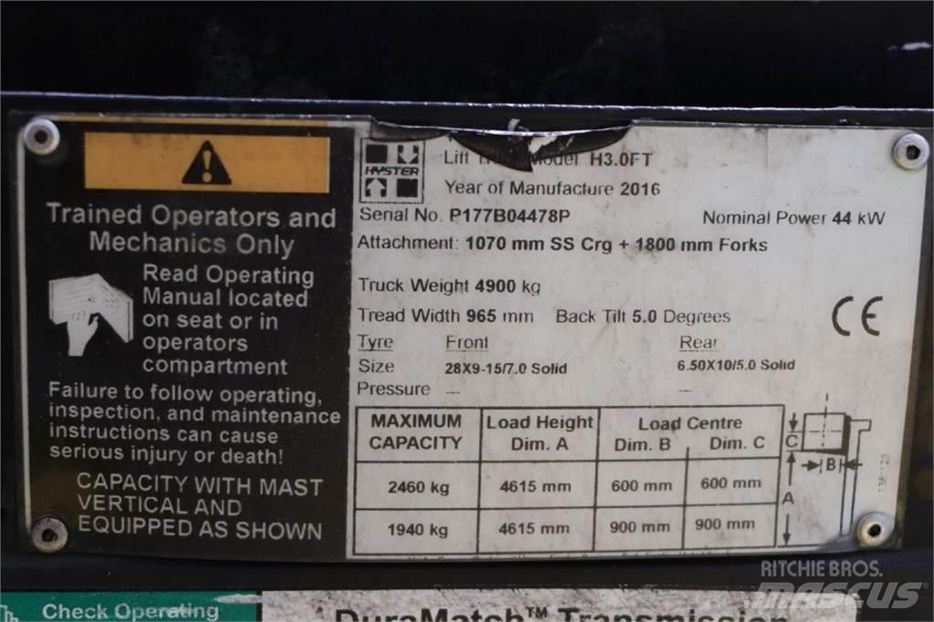 Hyster H3.0FT Gázüzemű targoncák