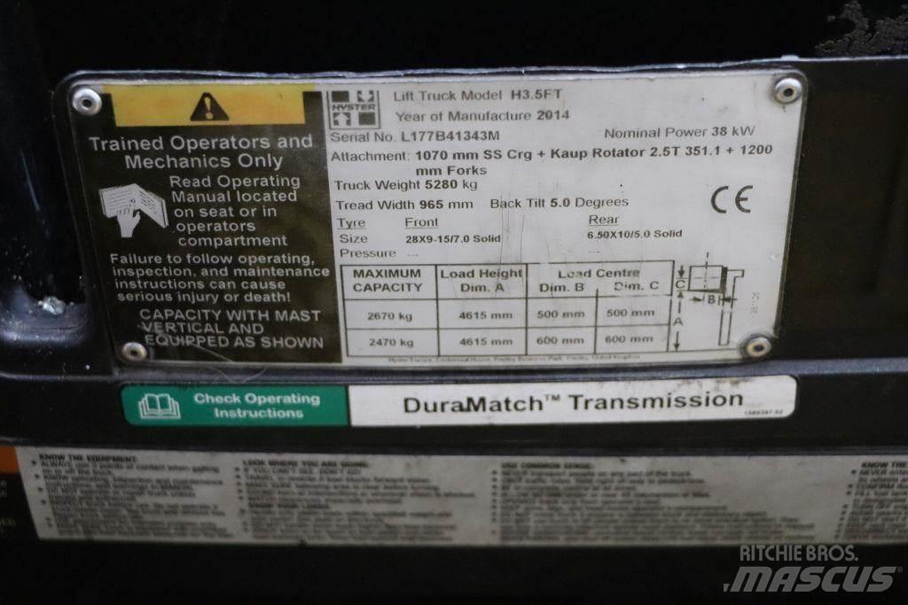 Hyster H3.5FT Gázüzemű targoncák