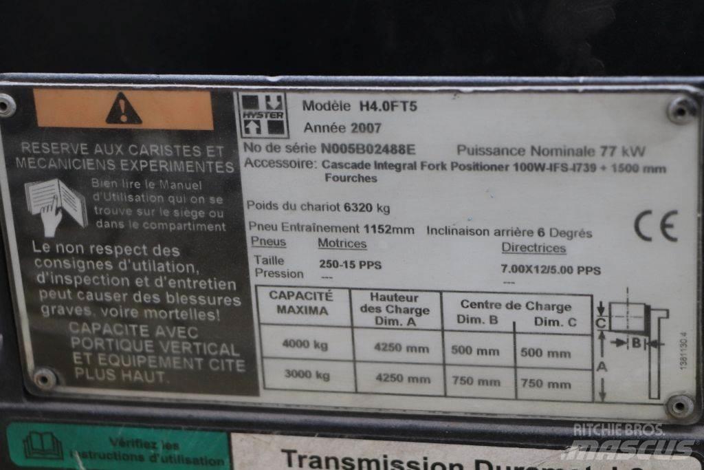 Hyster H4.0FT5 Gázüzemű targoncák