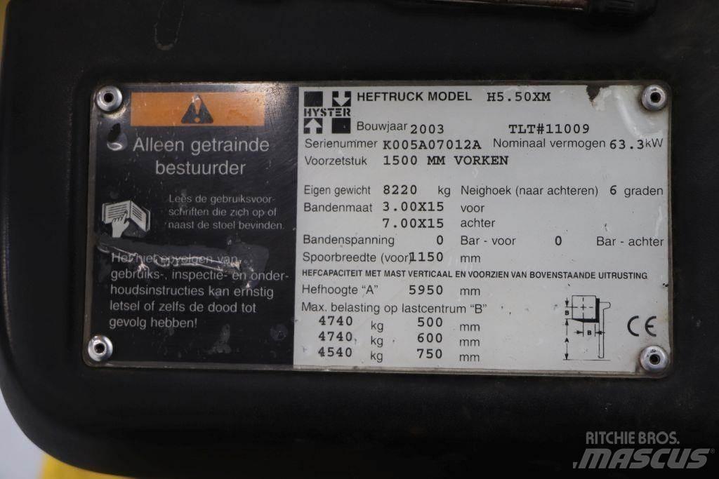 Hyster H5.50XM Gázüzemű targoncák
