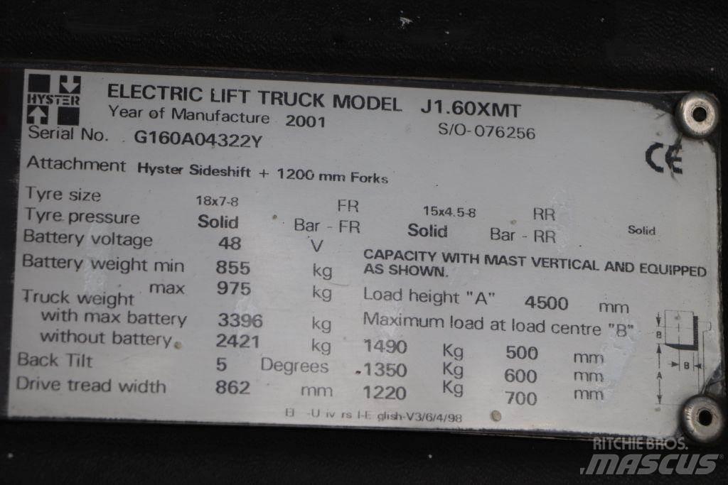 Hyster J1.60XMT Elektromos targoncák