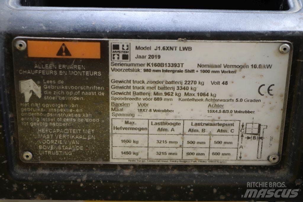 Hyster J1.6XNT Elektromos targoncák