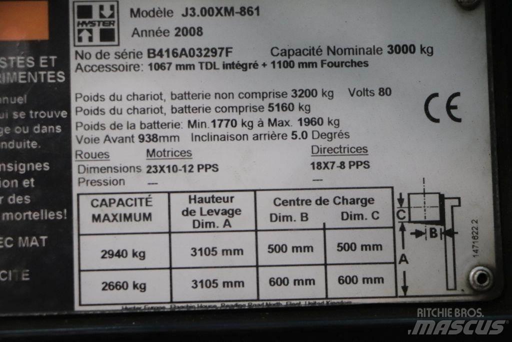 Hyster J3.00XM Elektromos targoncák