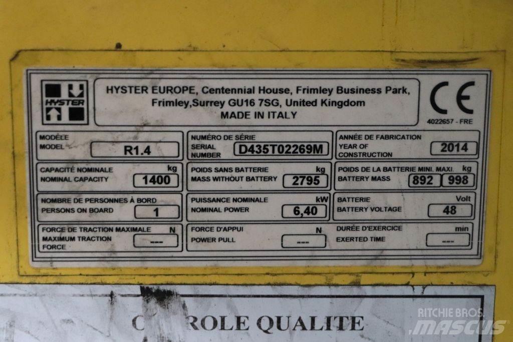Hyster R1.4 Tolóoszlopos targonca