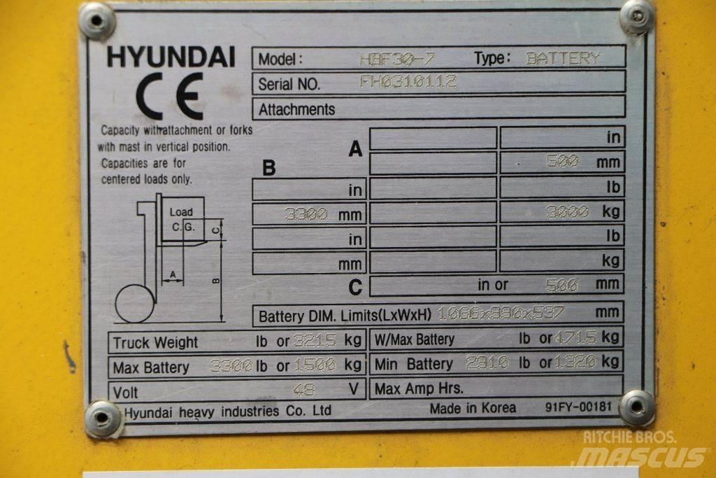 Hyundai HBF30-7 Elektromos targoncák