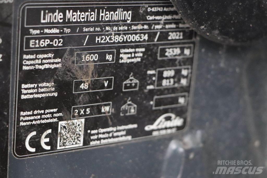 Linde E16P-02 Elektromos targoncák