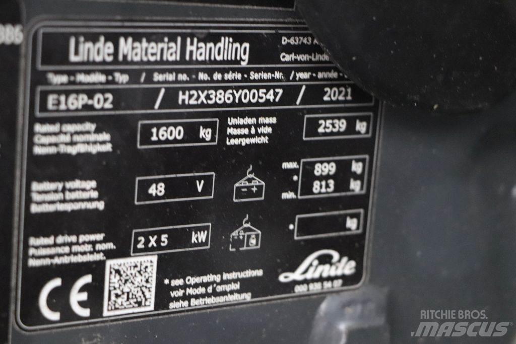 Linde E16P-02 Elektromos targoncák