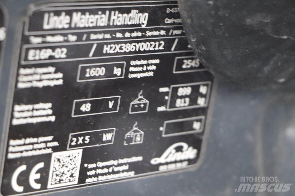 Linde E16P-02 Elektromos targoncák