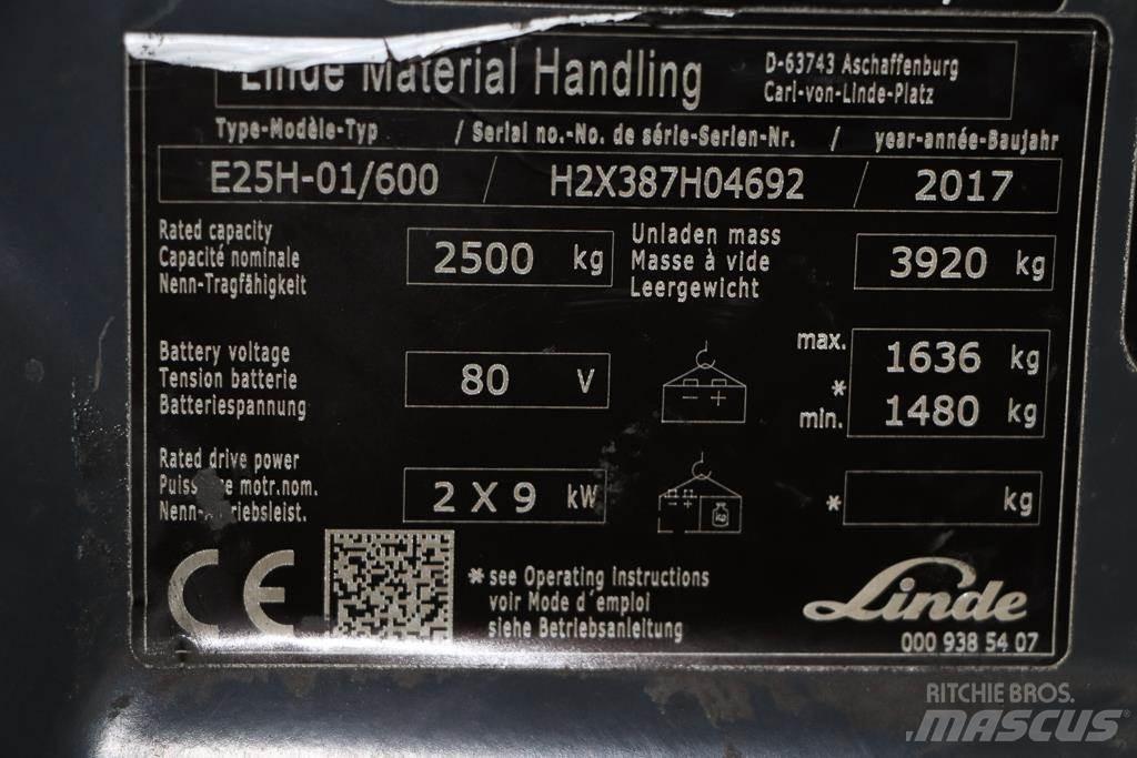 Linde E25H-01/600 Elektromos targoncák