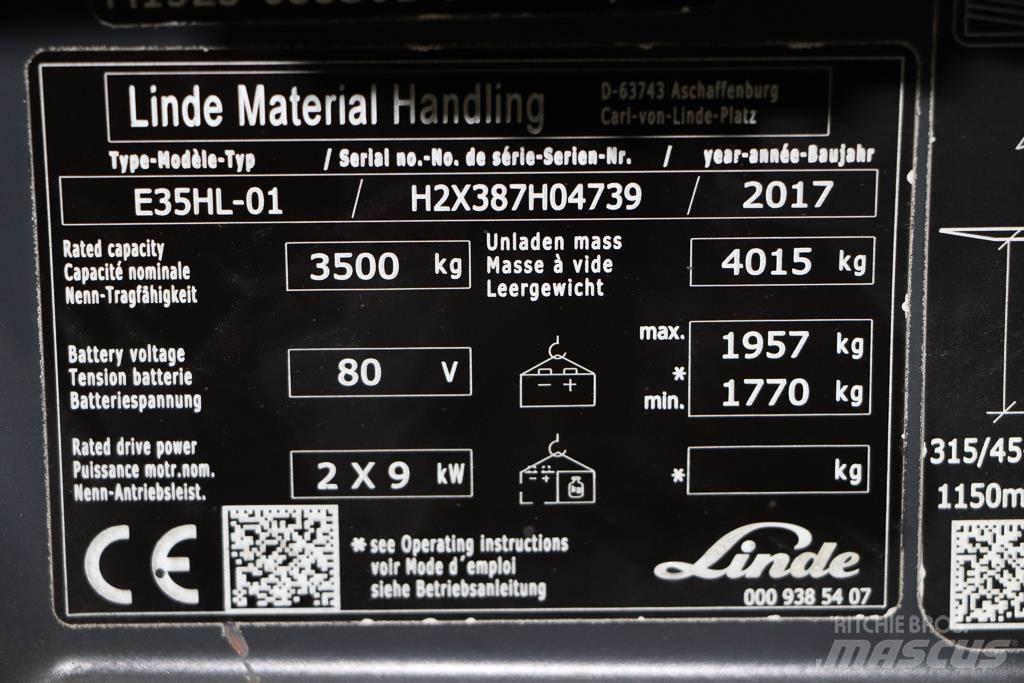 Linde E35HL-01 Elektromos targoncák