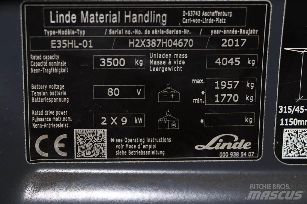 Linde E35HL-01 Elektromos targoncák