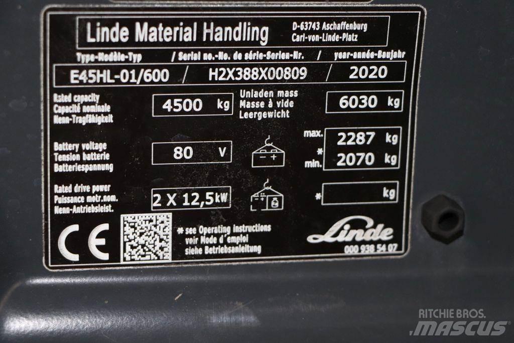 Linde E45HL-01/600 Elektromos targoncák