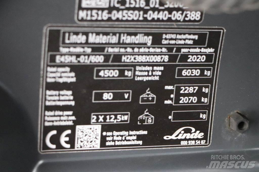 Linde E45HL-01/600 Elektromos targoncák