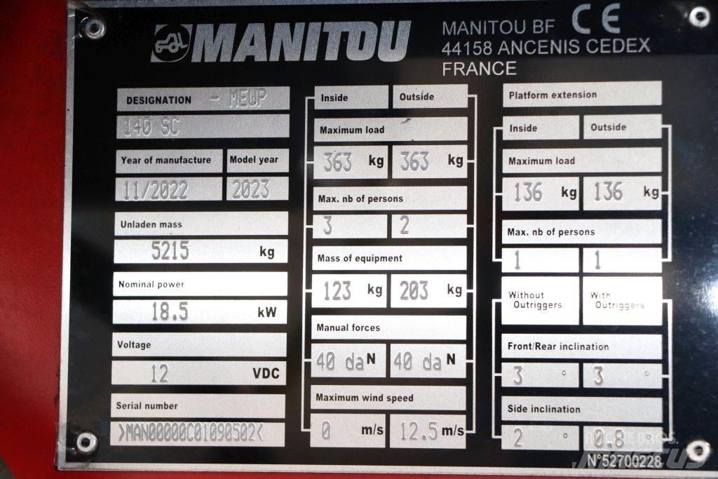 Manitou 140 SC Ollós emelők