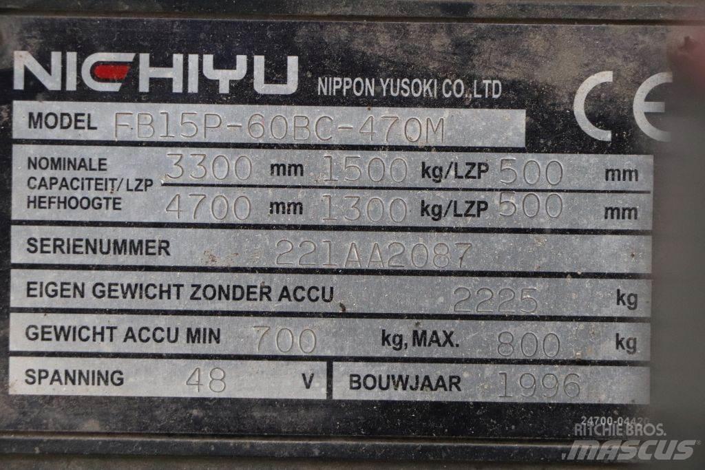 Nichiyu FB15P-60BC Elektromos targoncák