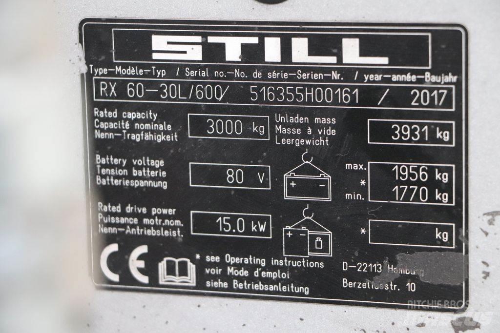 Still RX60-30L/600 Elektromos targoncák