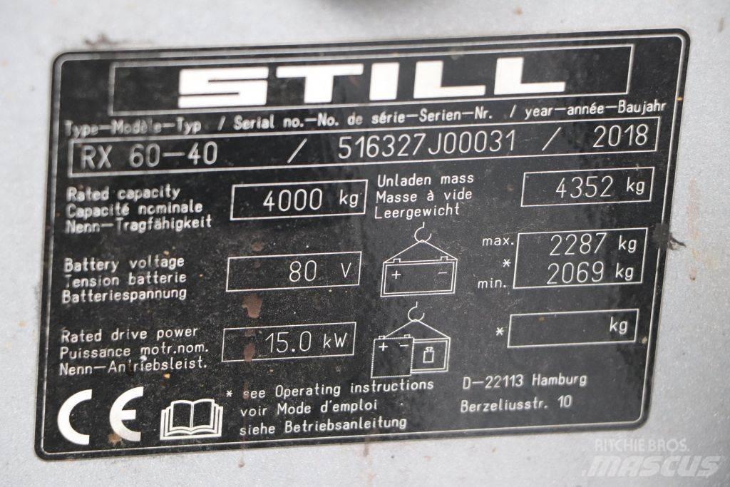 Still RX60-40 Elektromos targoncák