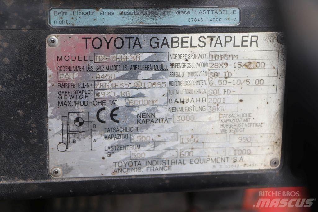Toyota 02-7FGF30 Gázüzemű targoncák