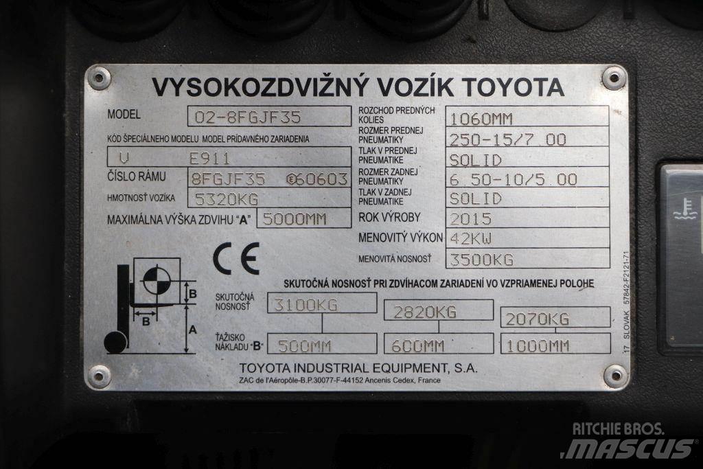 Toyota 02-8FGJF35 Gázüzemű targoncák
