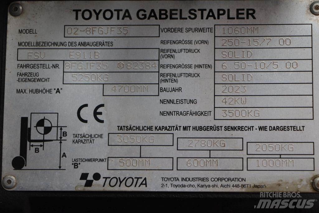 Toyota 02-8FGJF35 Gázüzemű targoncák