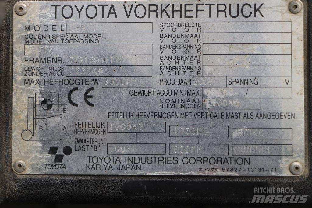 Toyota 7FB15 Elektromos targoncák