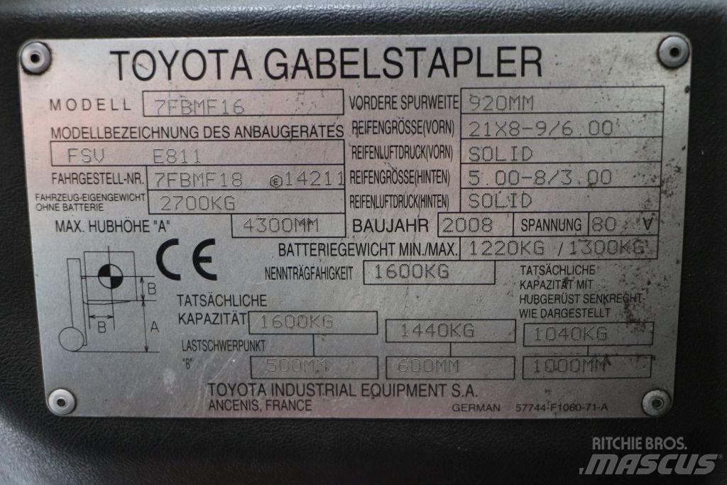Toyota 7FBMF16 Elektromos targoncák