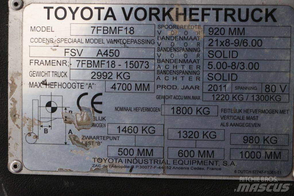 Toyota 7FBMF18 Elektromos targoncák