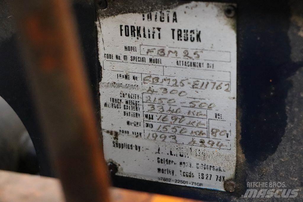 Toyota FBM25 Elektromos targoncák
