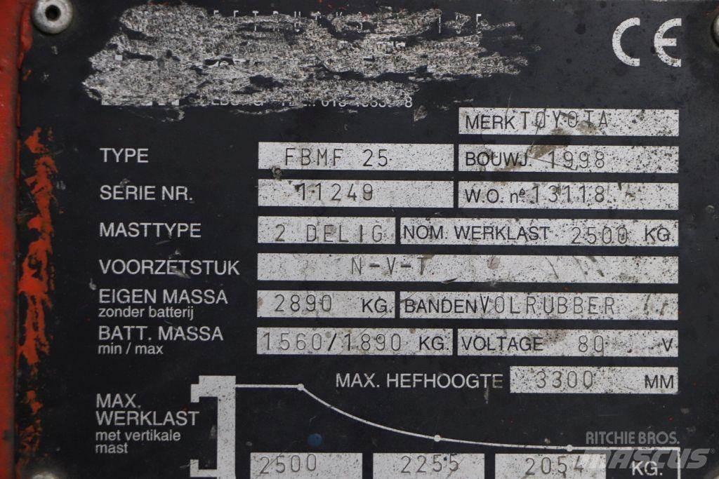 Toyota FBMF25 Elektromos targoncák