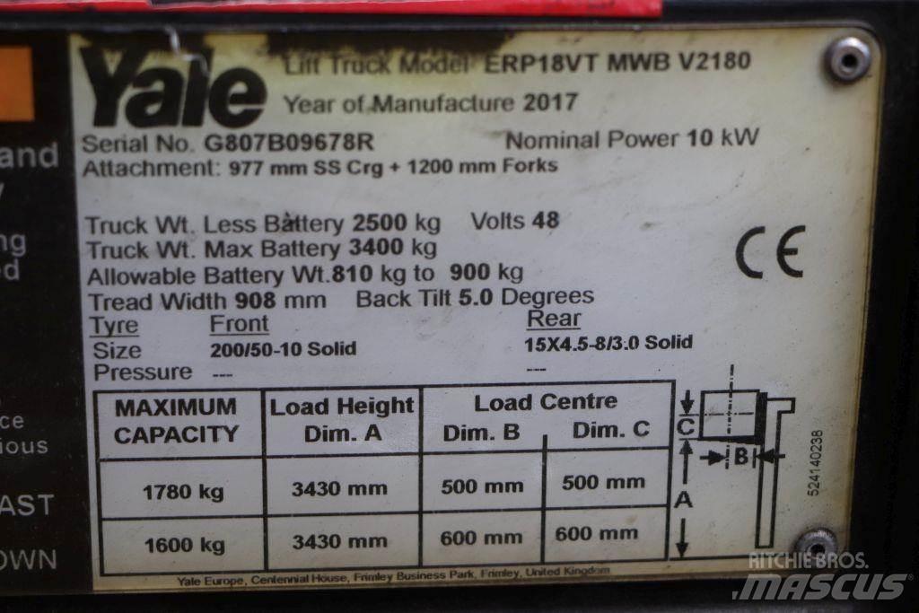 Yale ERP18VT Elektromos targoncák