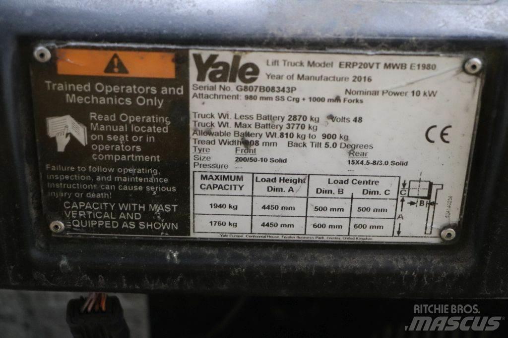 Yale ERP20VT Elektromos targoncák