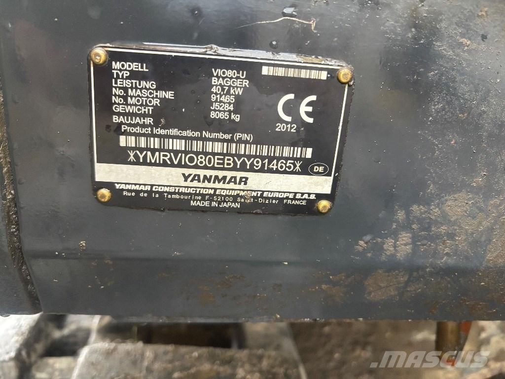Yanmar Vio 80 U Közepes (midi) kotrók 7 t - 12 t