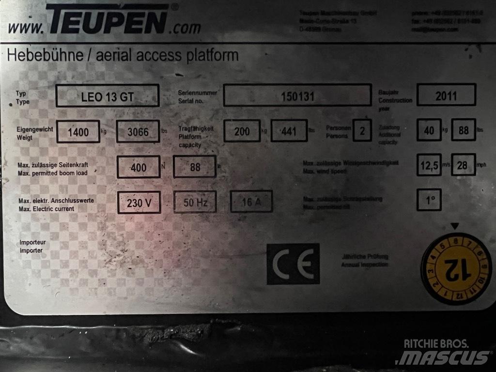 Teupen LEO 13 GT Kompakt önjáró emelők