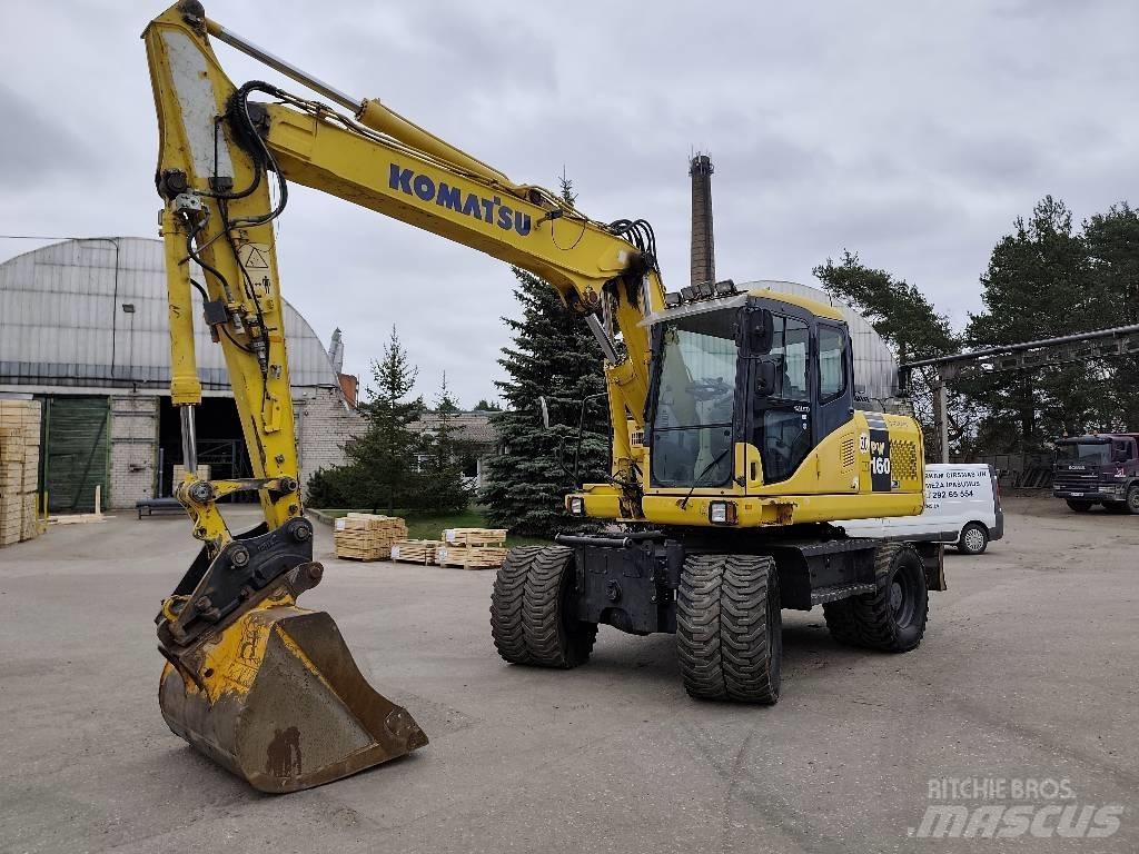 Komatsu PW 160-7E0 Gumikerekes kotrók