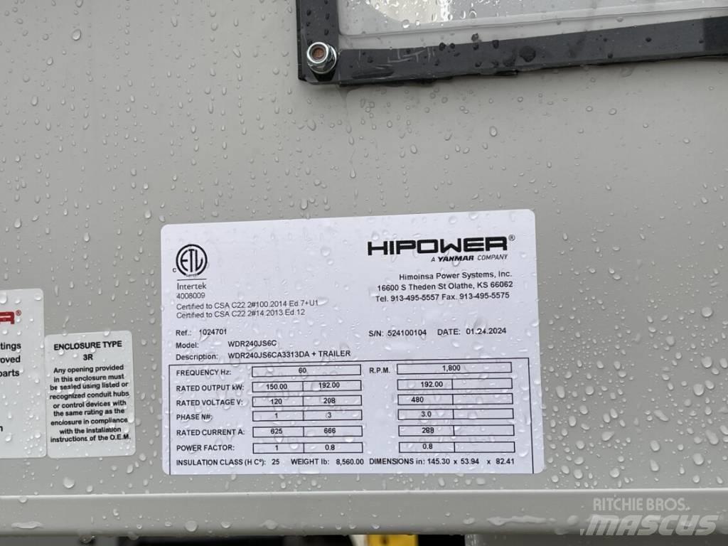Hipower HRJW-240 Dízel áramfejlesztők