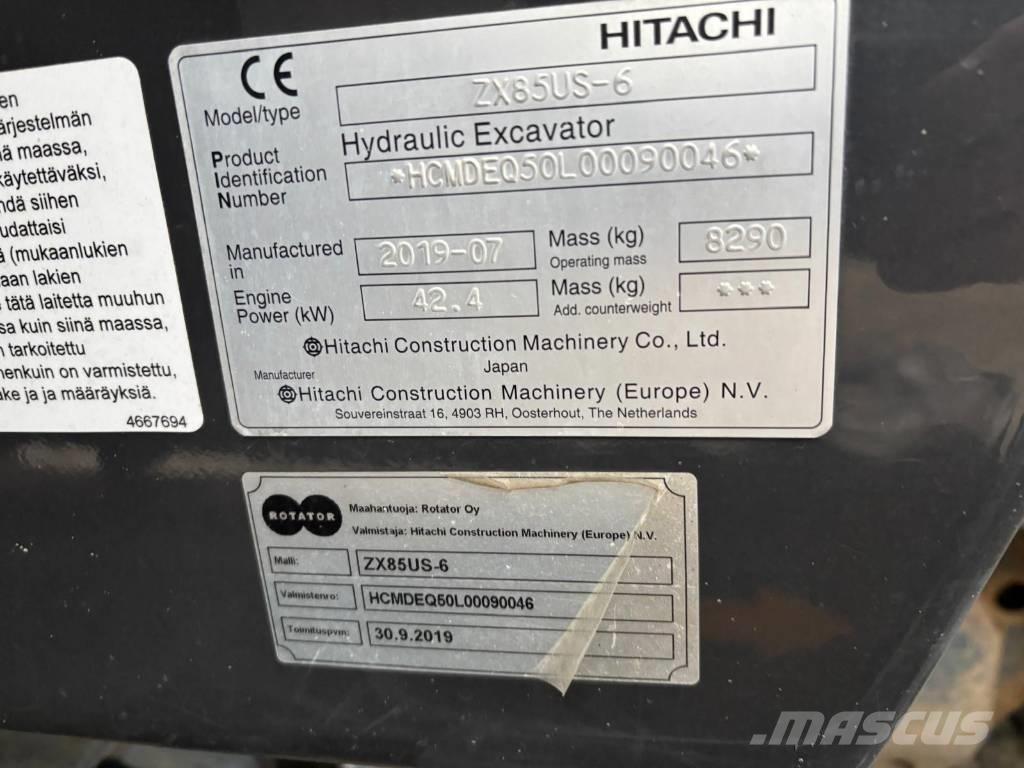 Hitachi ZX 85 US-6 Közepes (midi) kotrók 7 t - 12 t