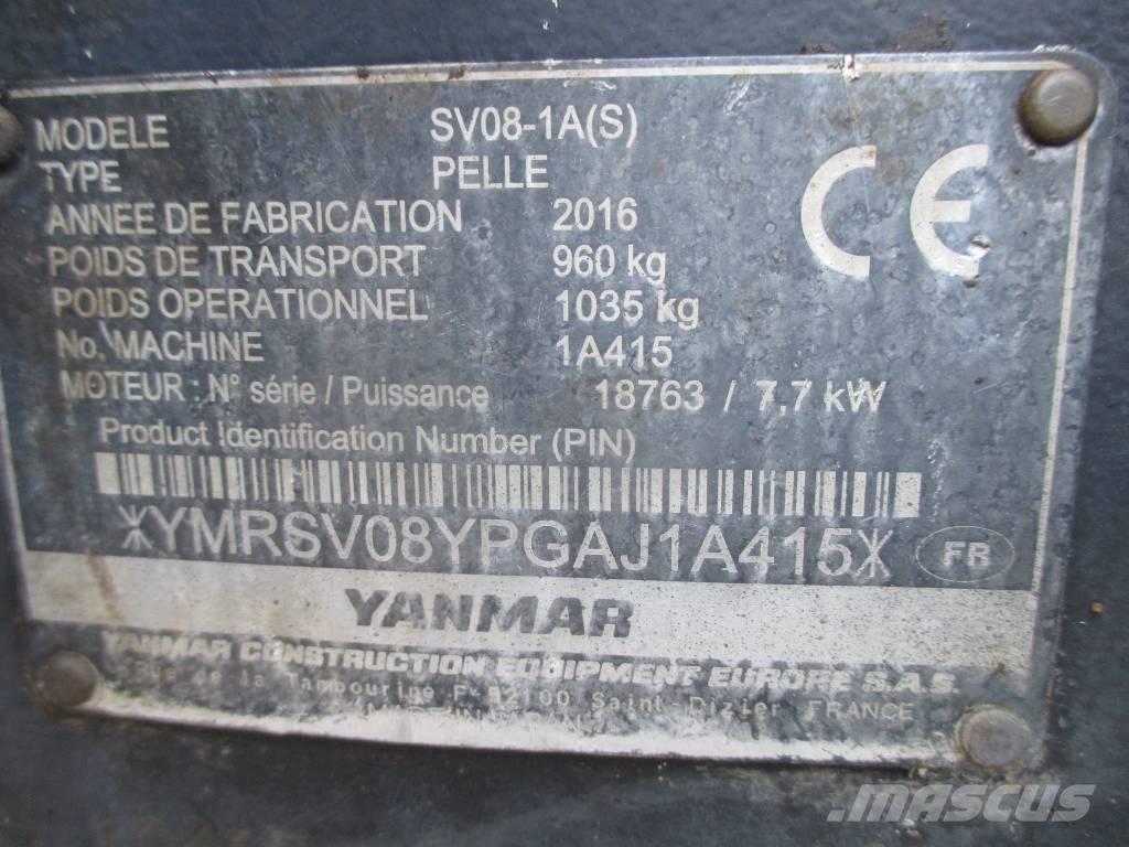 Yanmar SV 08-1 A Mini kotrók < 7t