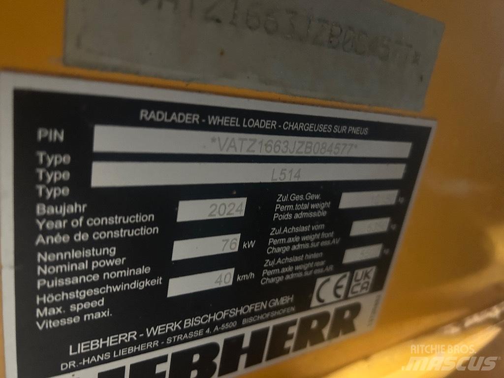 Liebherr L 514 Gumikerekes homlokrakodók
