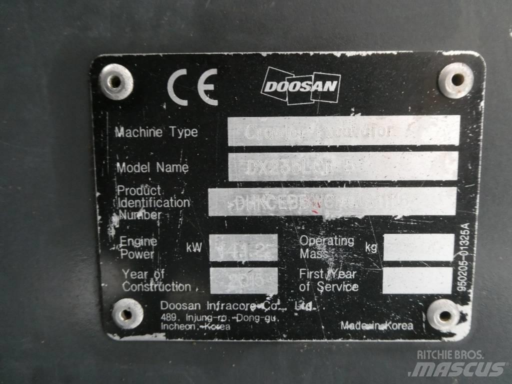Doosan DX 235 LCR-5 Lánctalpas kotrók
